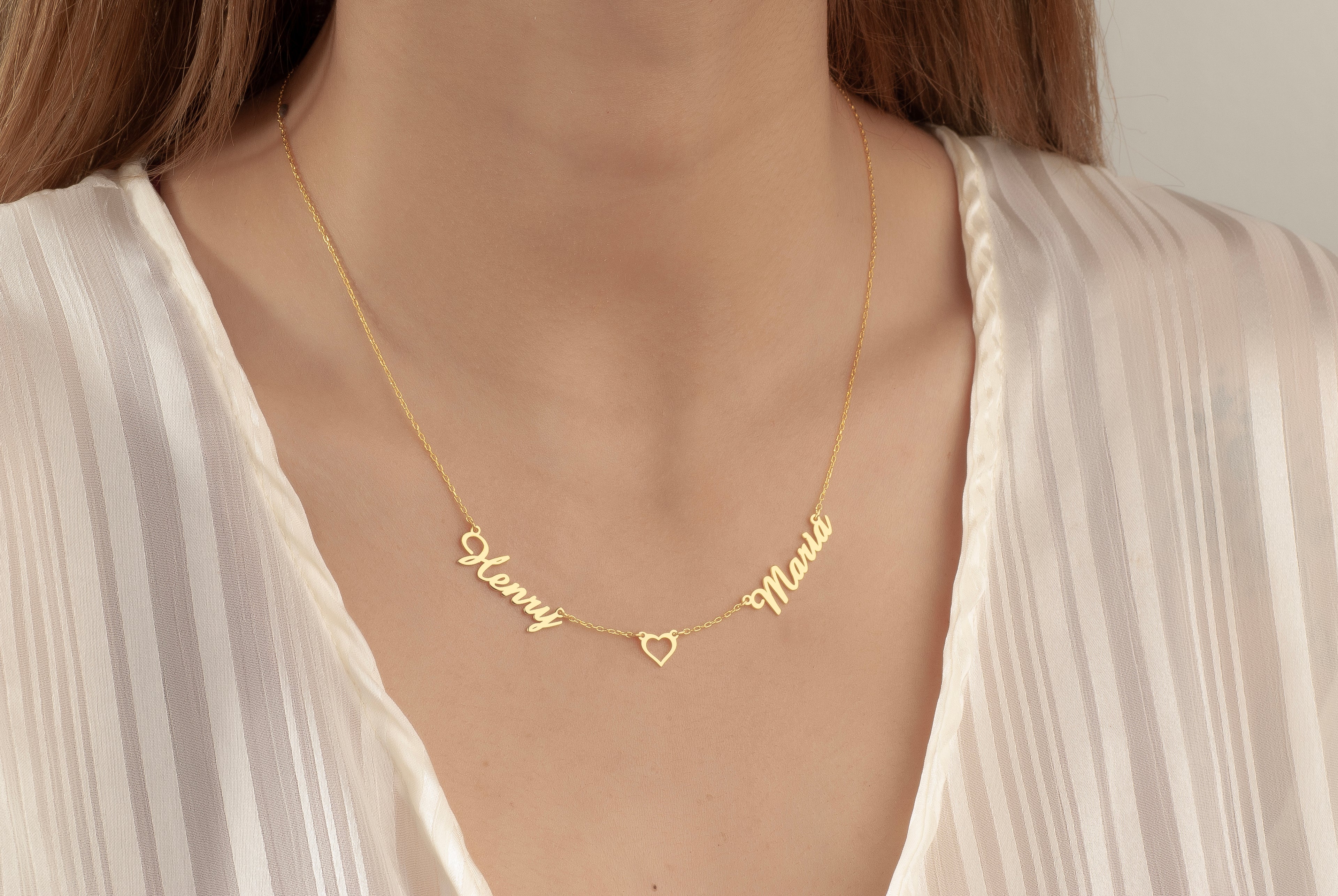 2Lİ İSİM KALP KOLYE 18