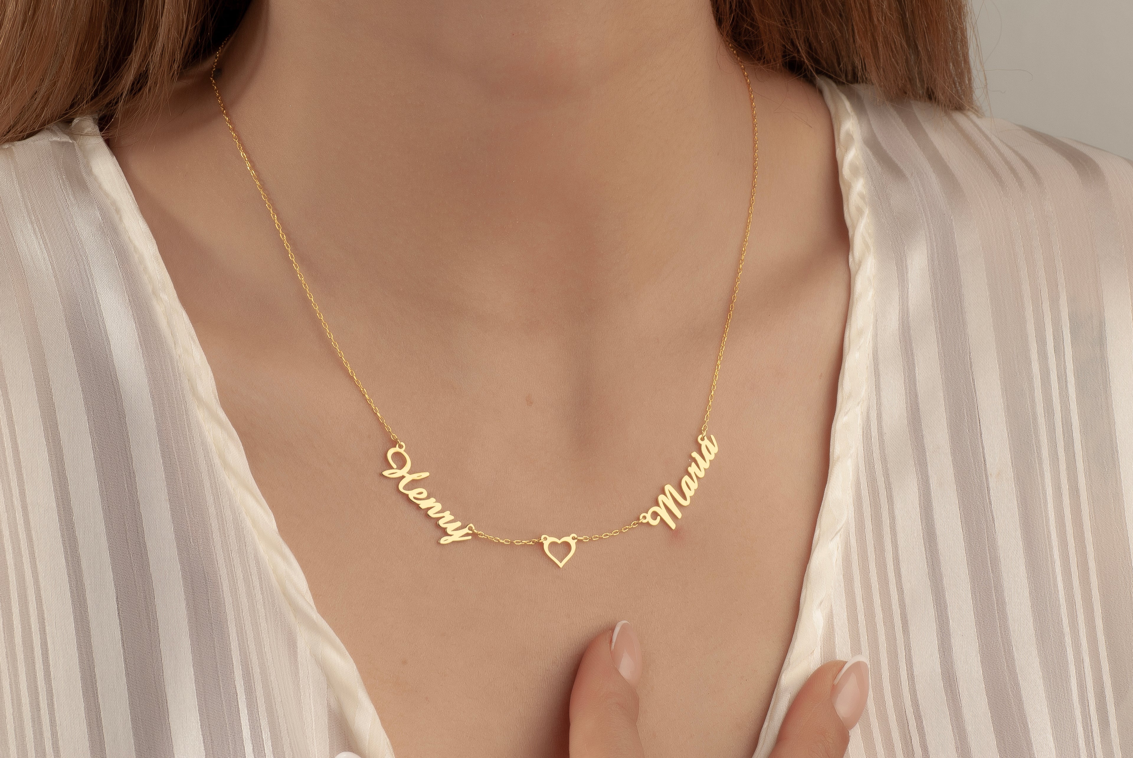 2Lİ İSİM KALP KOLYE 18