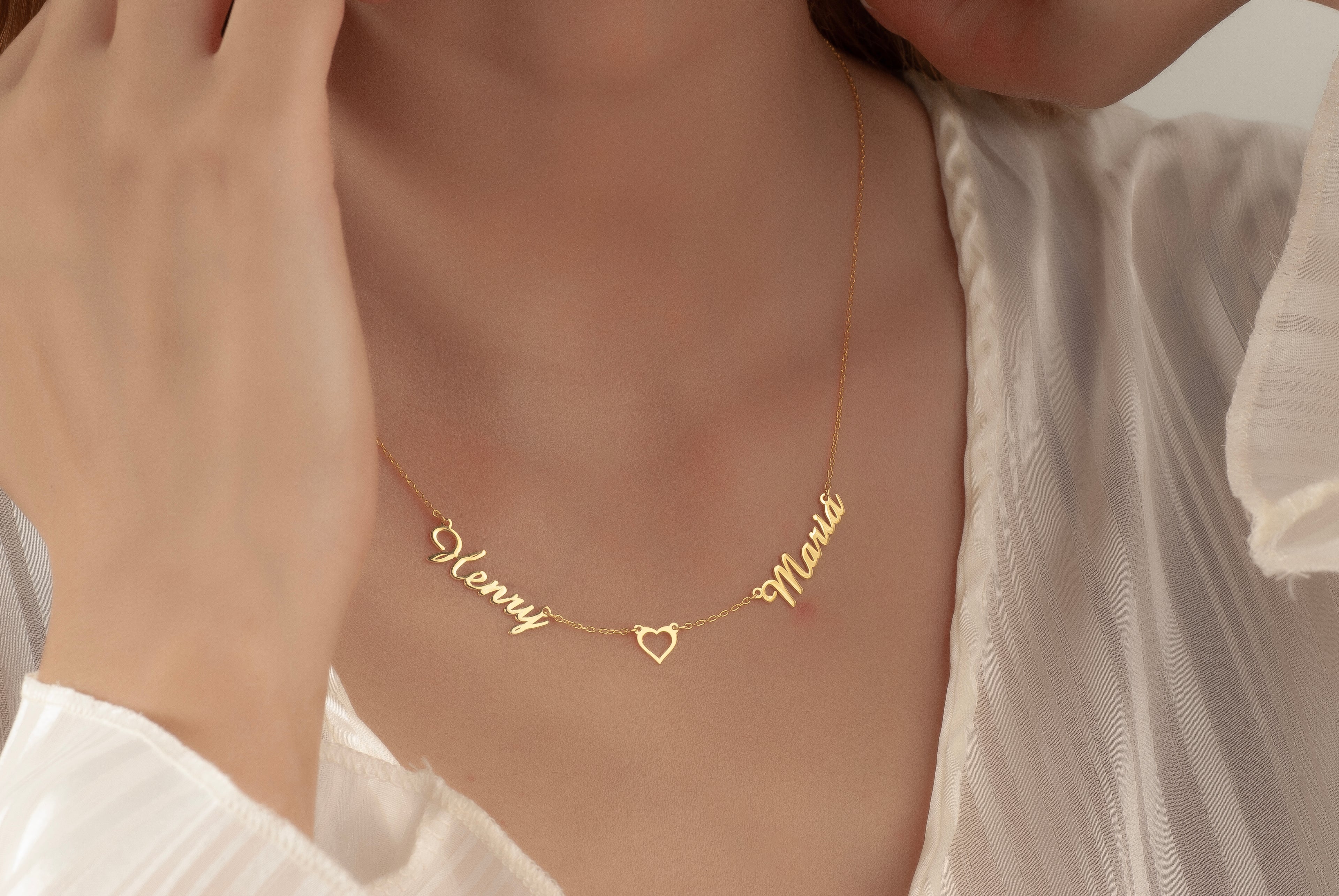 2Lİ İSİM KALP KOLYE 18