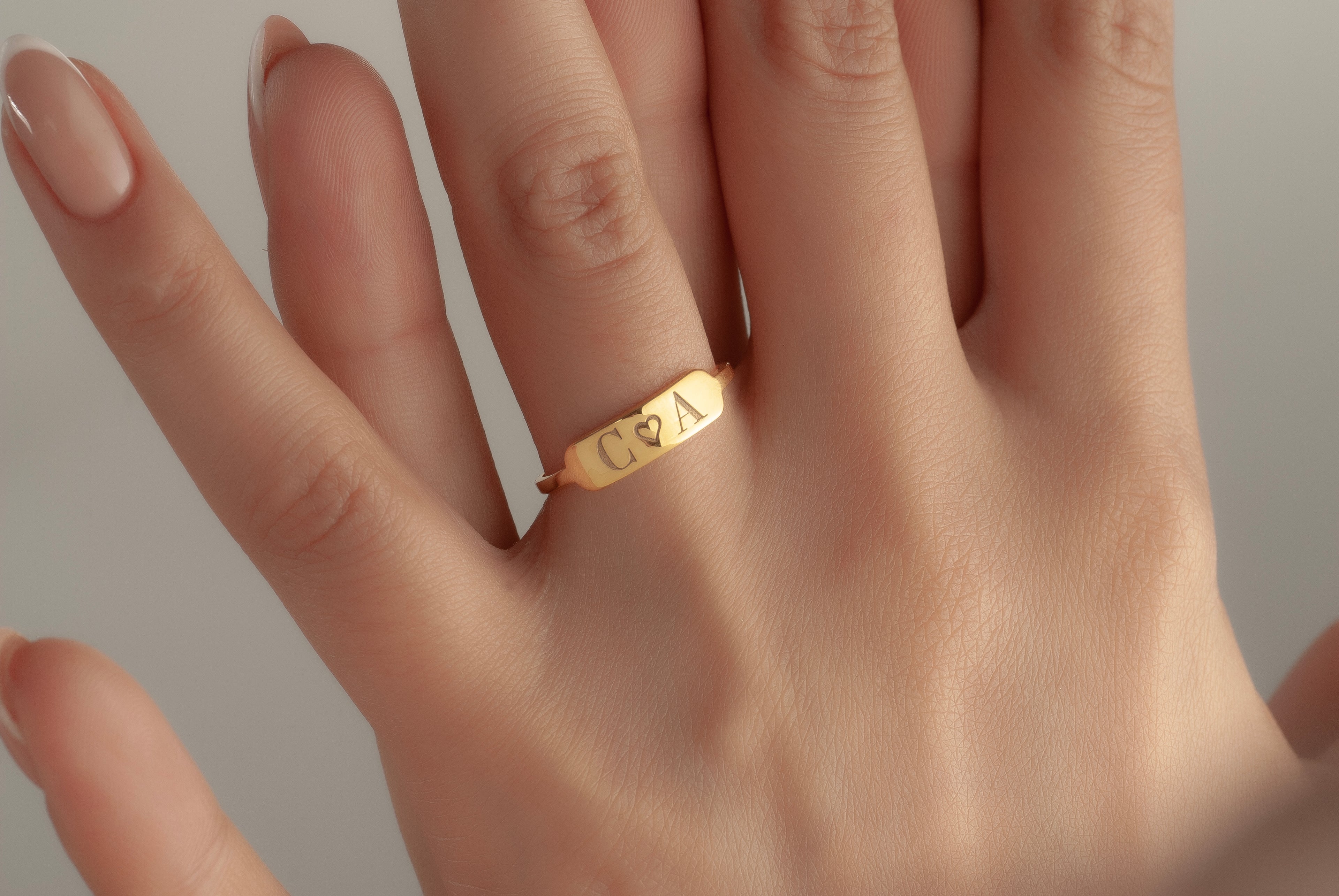 2Lİ HARF KALP YÜZÜK 1