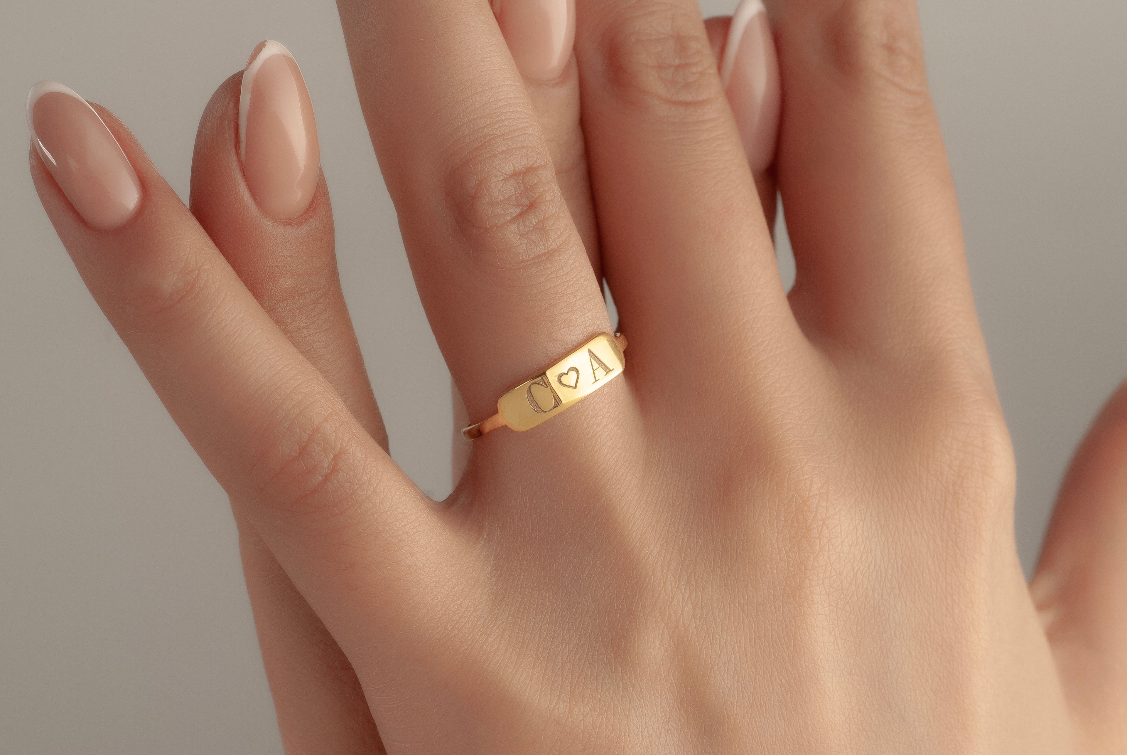 2Lİ HARF KALP YÜZÜK 1